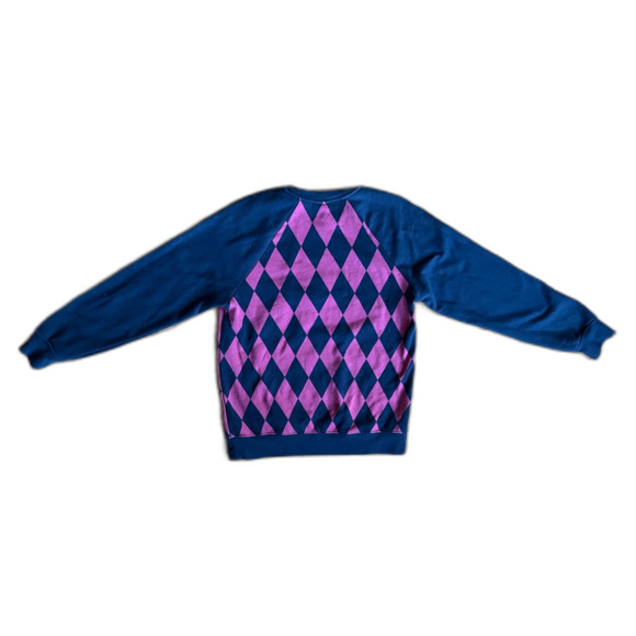 HOT TOPIC Howl's Moving Castle Blue Red Diamond Pullover Sweater Women's Medium - Picture 7 of 10